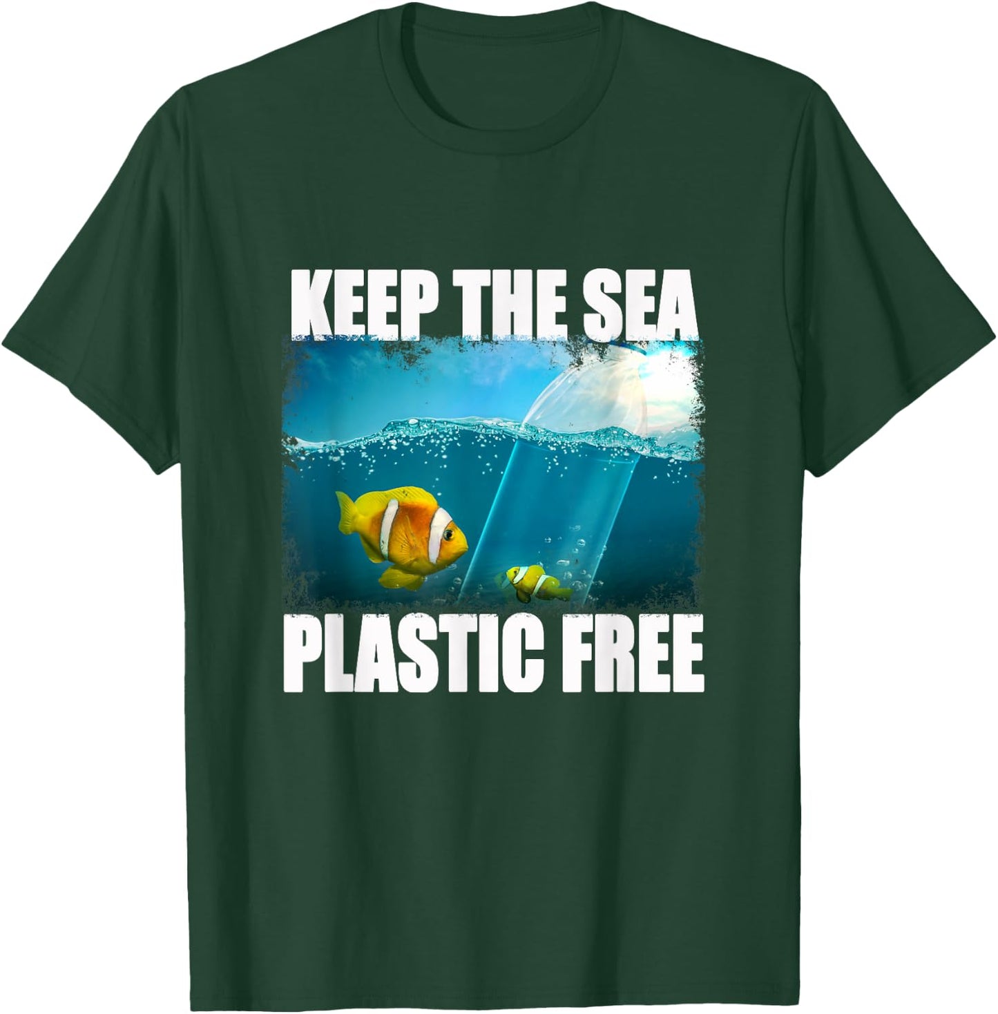 Water Pollution with Plastic Waste T-Shirt - T-Shirt | Forest