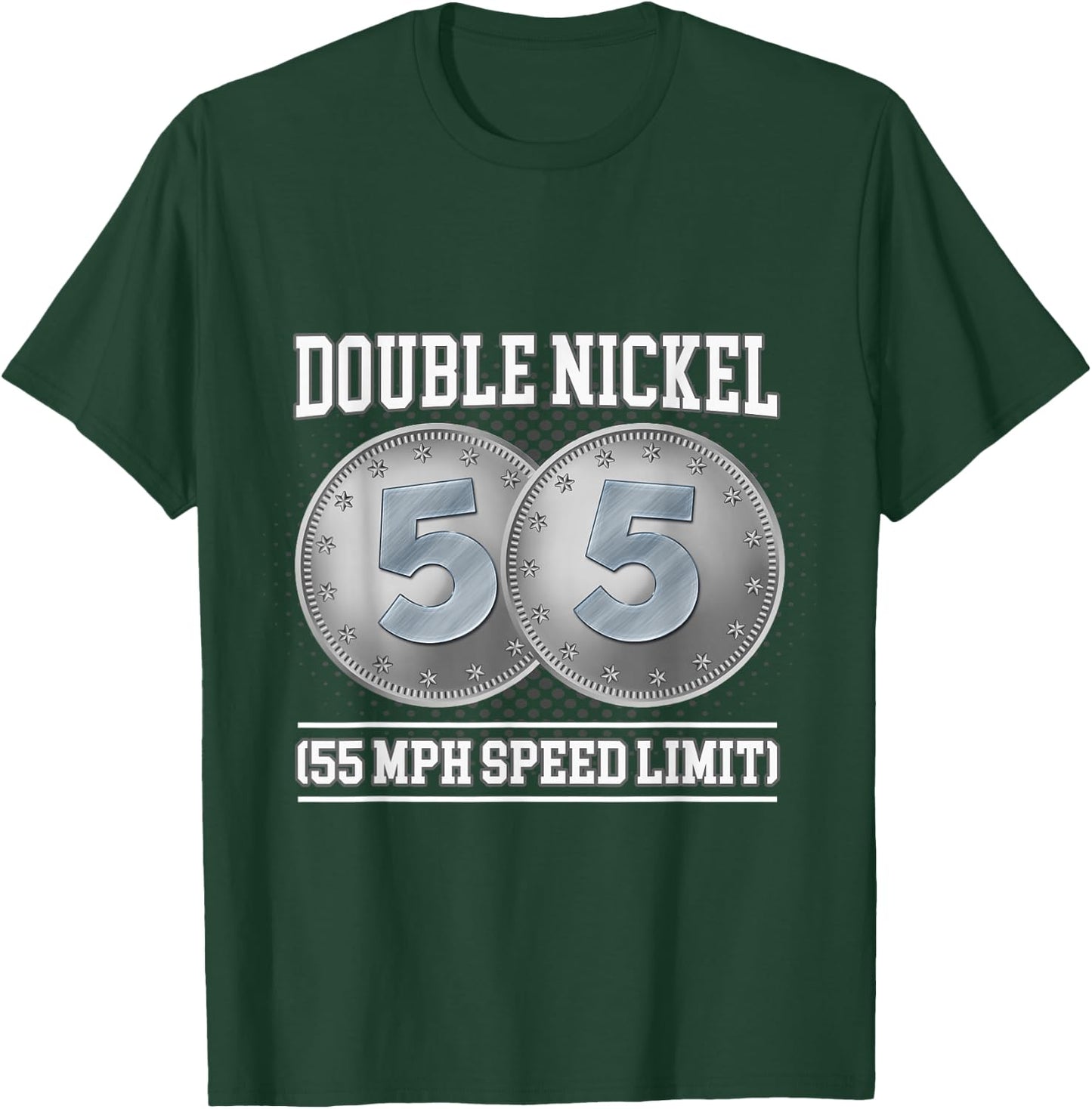 Double Nickel CB Talk Trucker Design T-Shirt - T-Shirt | Forest