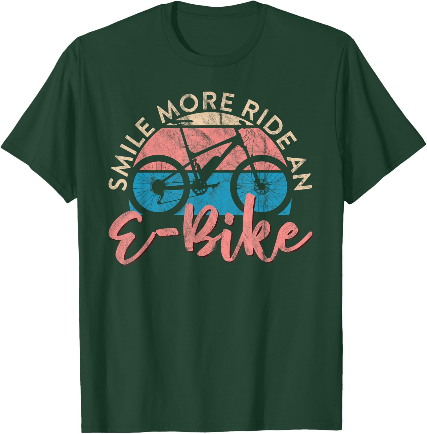 Electric cycling, smile, more ride an e-bike T-Shirt - T-Shirt | Forest