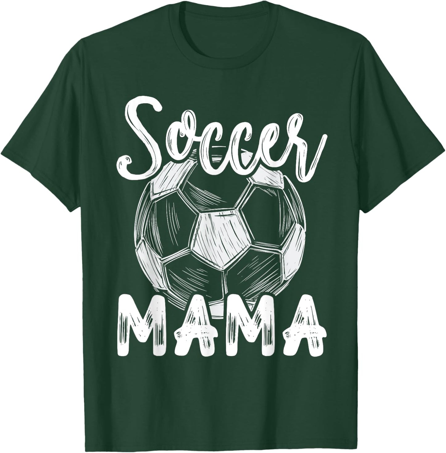 Soccer Mama Women Family Matching Team Player Soccer Ball T-Shirt - T-Shirt | Forest