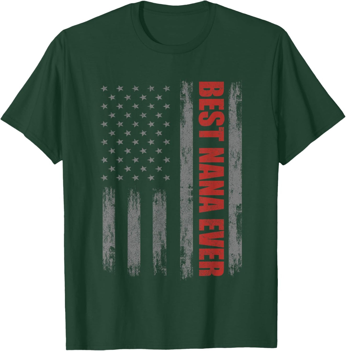 Veterans Day American Flag Nana Shirts, 4th Of July Grandma Women Men T-Shirt - T-Shirt | Forest