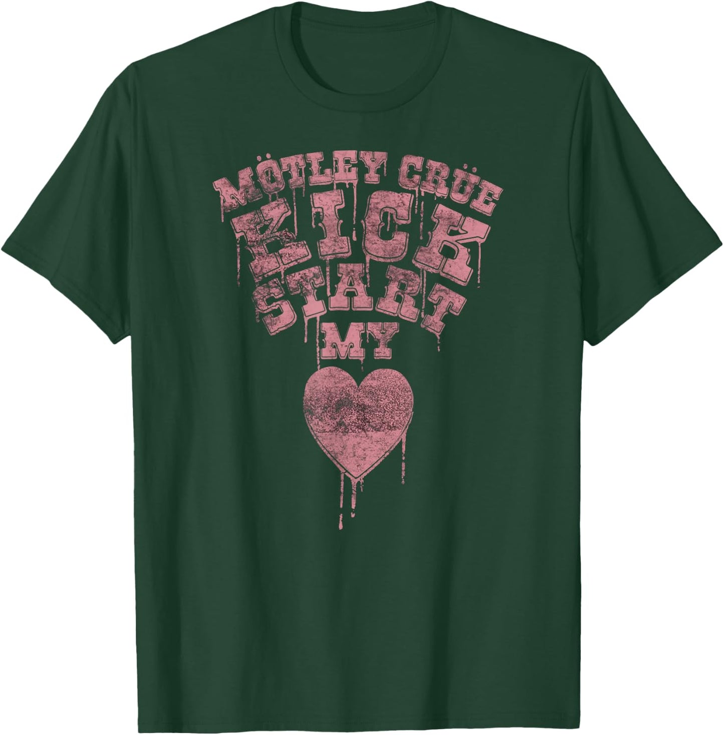 Mötley Crüe – Kickstart My Heart Drip Font Small T-Shirt - T-Shirt | Forest