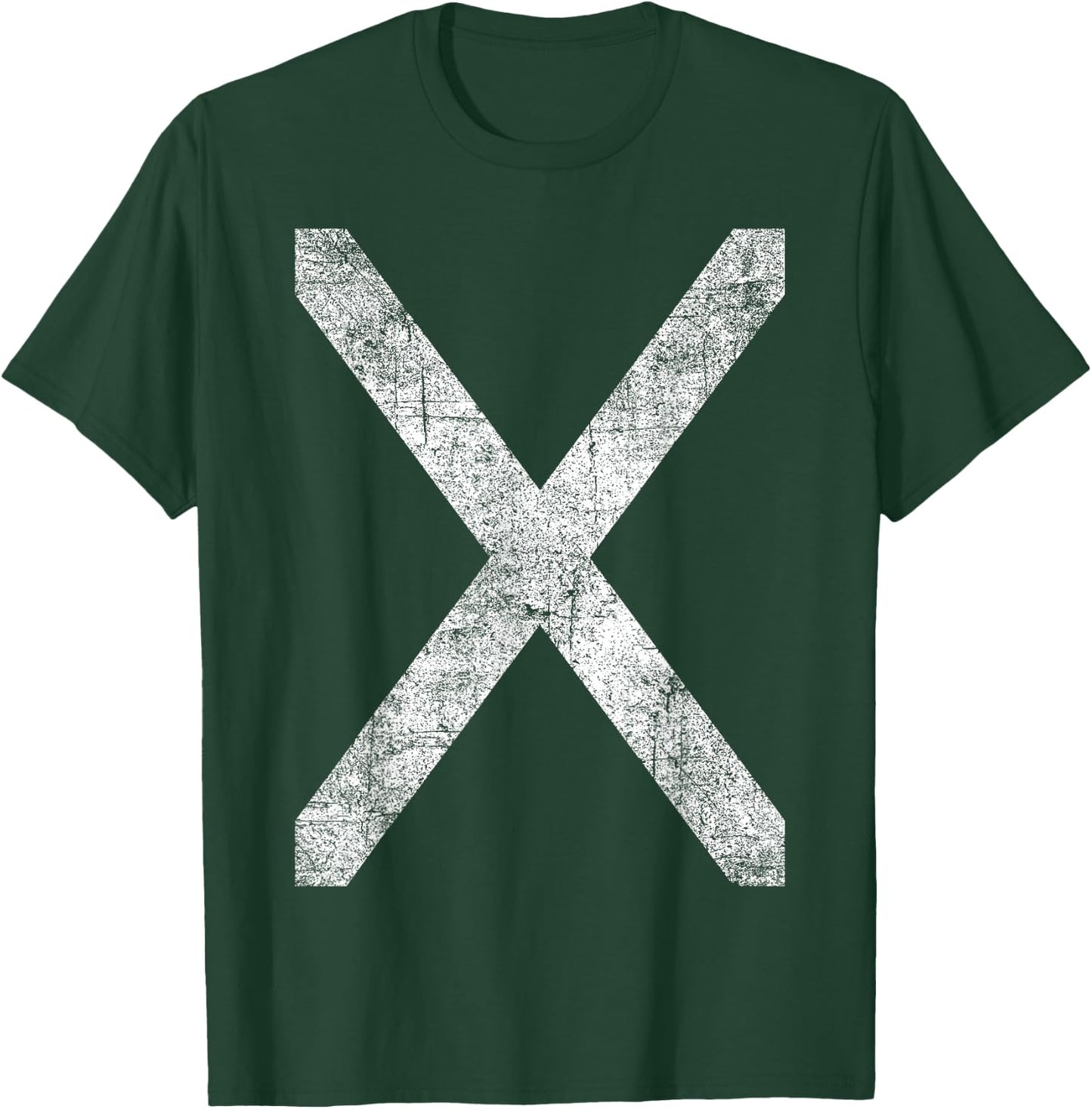 Scotland Flag Scottish Saltire Distressed St Andrew's Cross T-Shirt - T-Shirt | Forest
