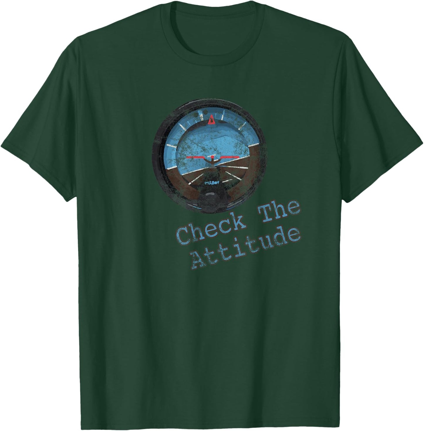 Pilot Check the Attitude T-Shirt - T-Shirt | Forest