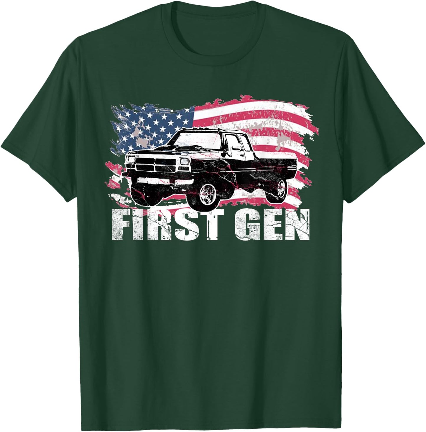 First Gen Truck Squarebody First Generation Truck 1st gen T-Shirt - T-Shirt | Forest