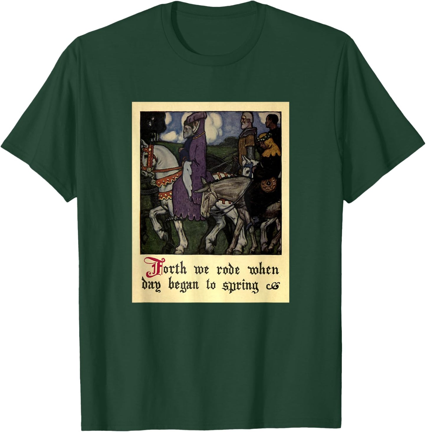 Canterbury Tales - Forth We Rode T-Shirt - T-Shirt | Forest