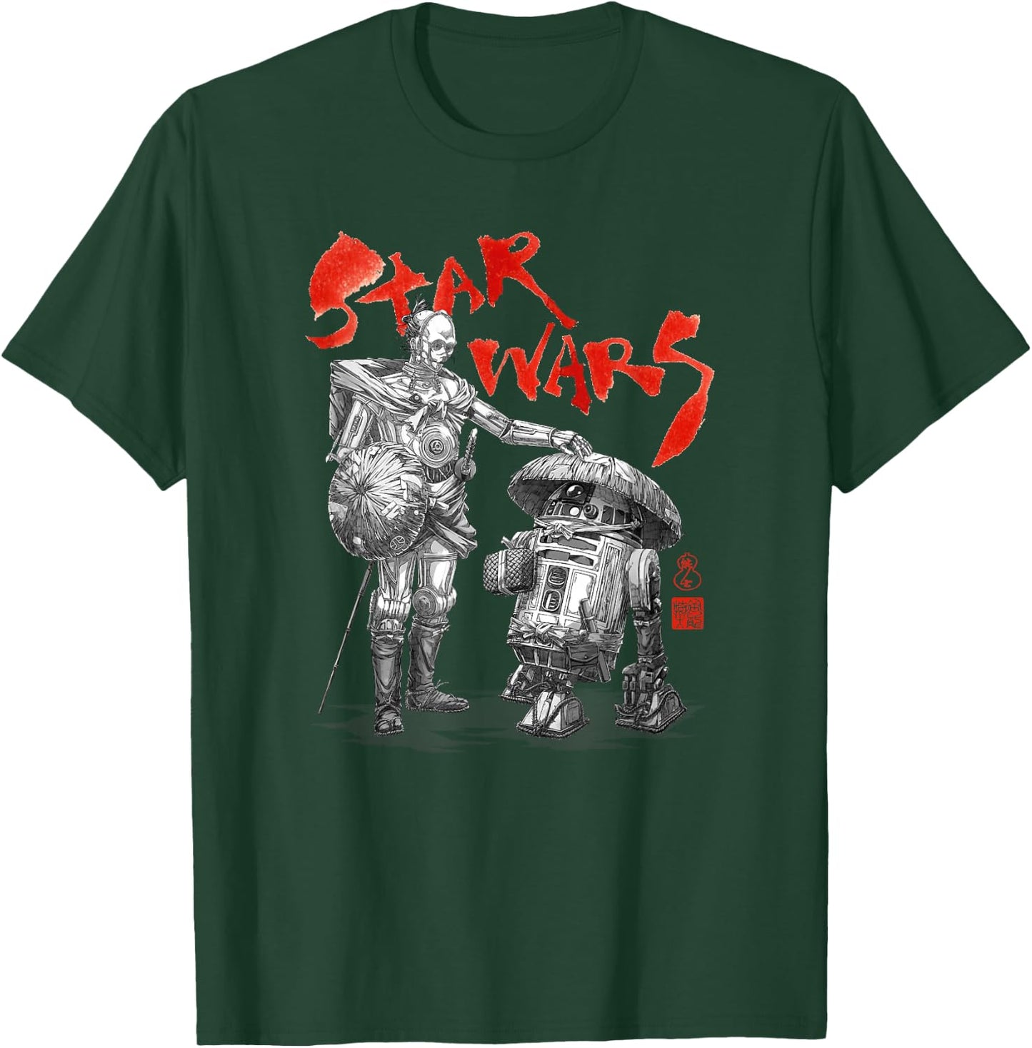 Star Wars Visions Samurai Droids T-Shirt - T-Shirt | Forest