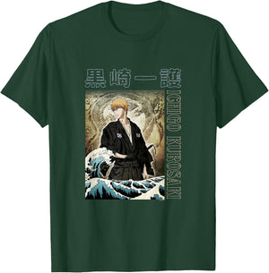 Bleach Ichigo with Waves Anime T-Shirt - T-Shirt | Forest
