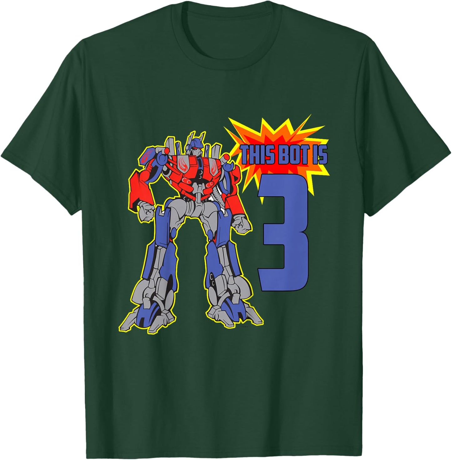 Kids 3rd Birthday Bot Robot for 3 Yr Old Boys Girls T-Shirt - T-Shirt | Forest