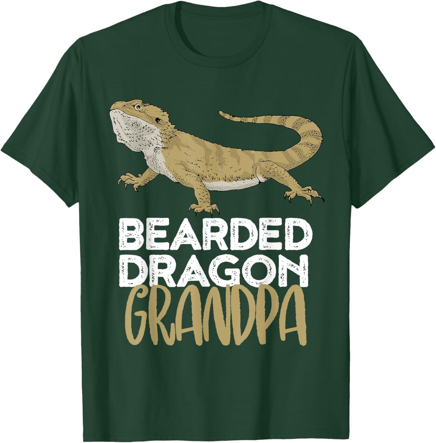 Bearded Dragon Grandpa Shirt Funny For Reptile Lover T-Shirt - T-Shirt | Forest