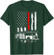 Fireman Truck Distressed Firefighter American flag T-Shirt - T-Shirt | Forest