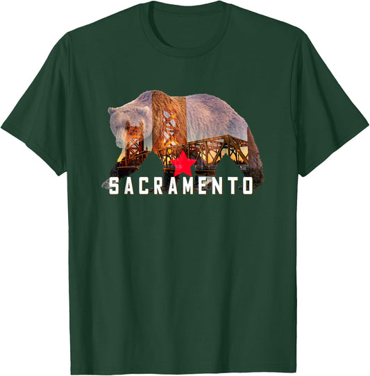 Sacramento California State Bear Souvenir Great Gift T-Shirt - T-Shirt | Forest