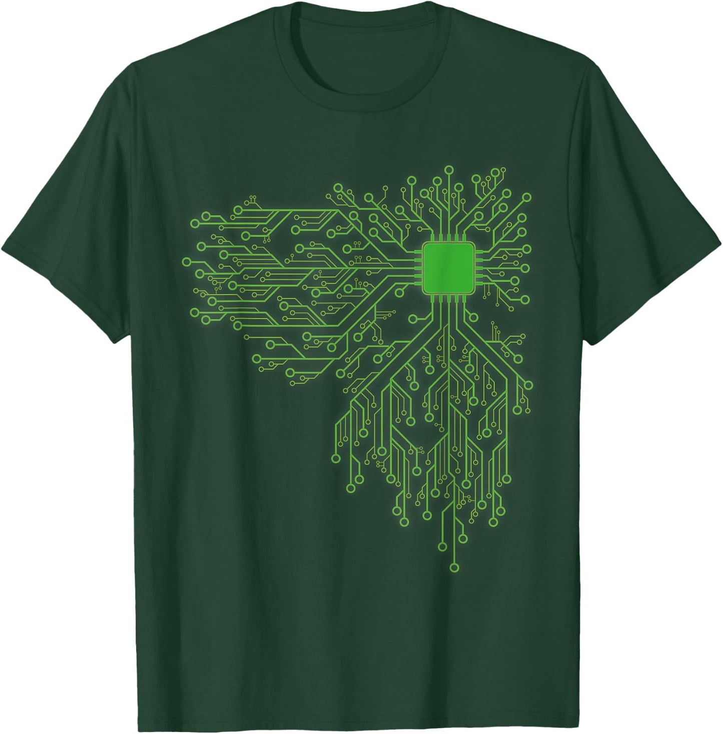 Computer Chip CPU Core Heart - Funny Computer Geek T-Shirt - T-Shirt | Forest