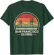 Retro San Francisco California Golden Gate Bridge Souvenir T-Shirt - T-Shirt | Forest