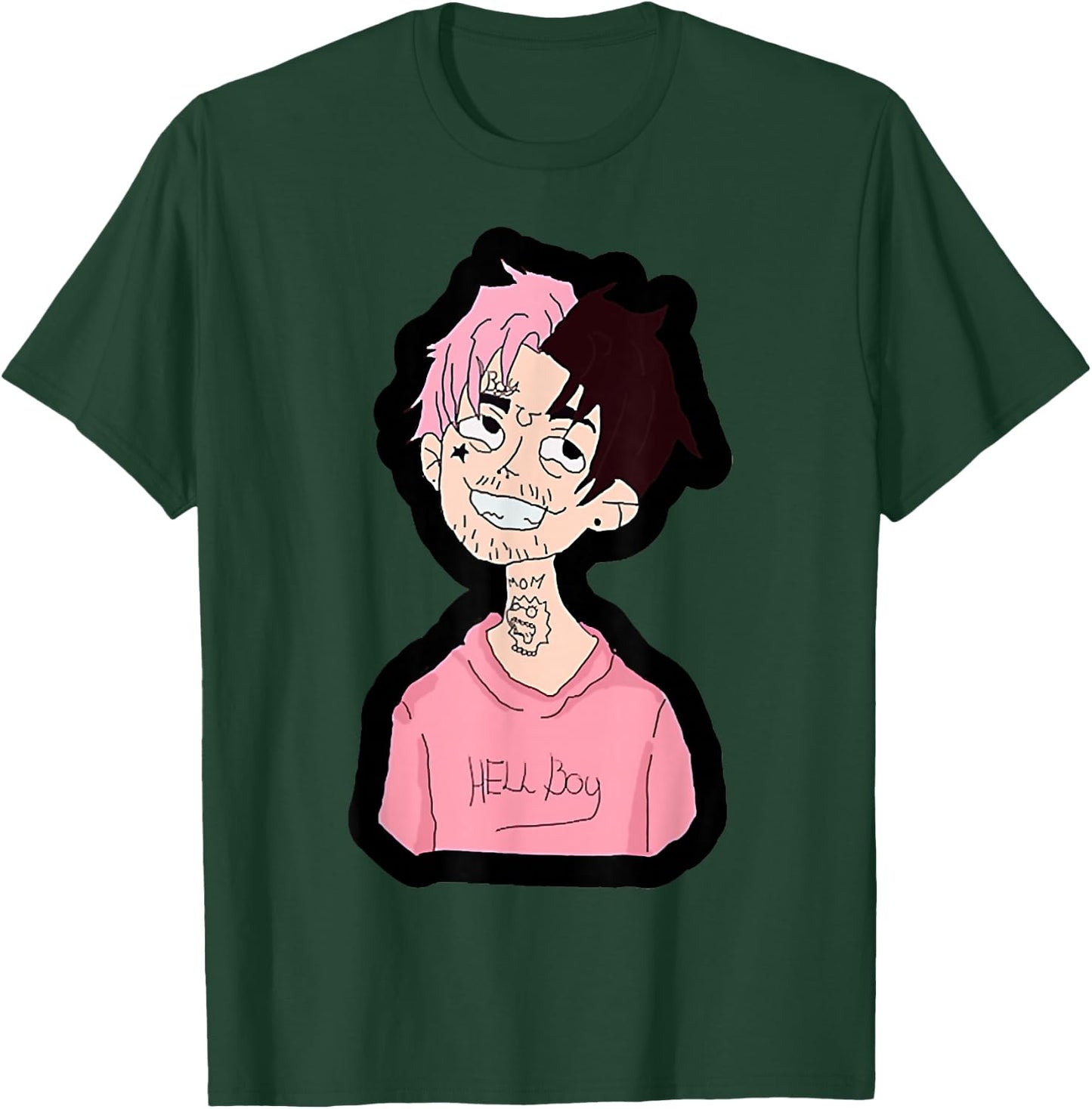 Lil Peepes Kids -Youth Black Cartoon T-Shirt - T-Shirt | Forest