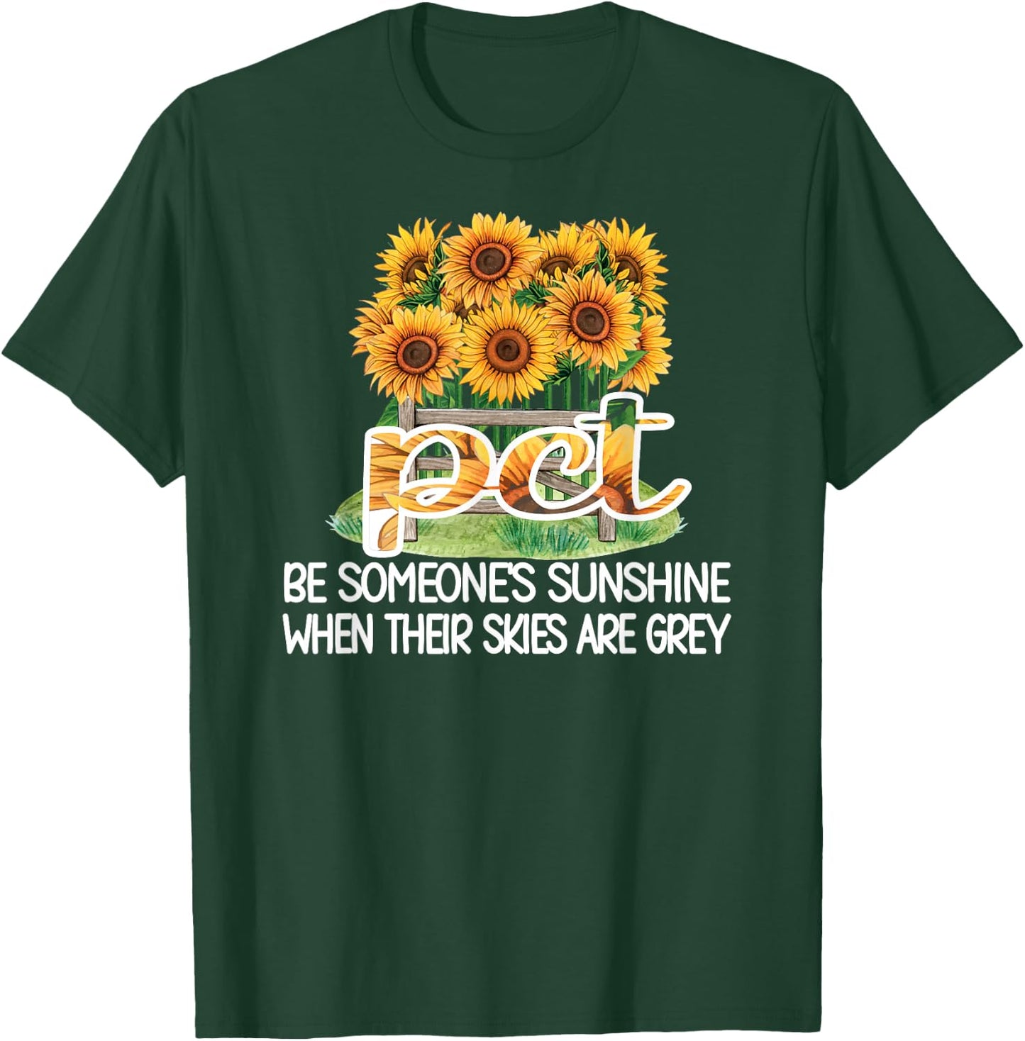 PCT Sunflower Best Patient Care Tech T-Shirt - T-Shirt | Forest