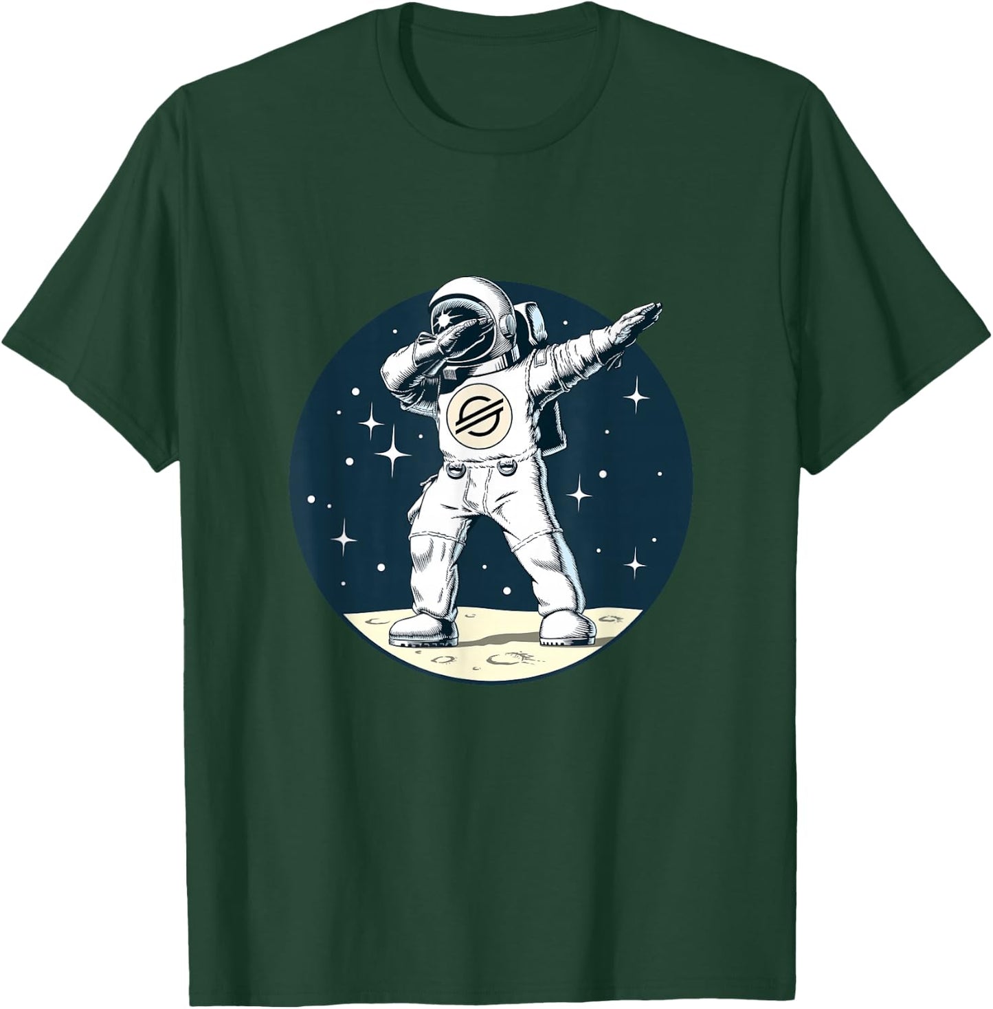 Cryptocurrency Talk - Fun XLM Stellar Dabbing Sapce Man T-Shirt - T-Shirt | Forest