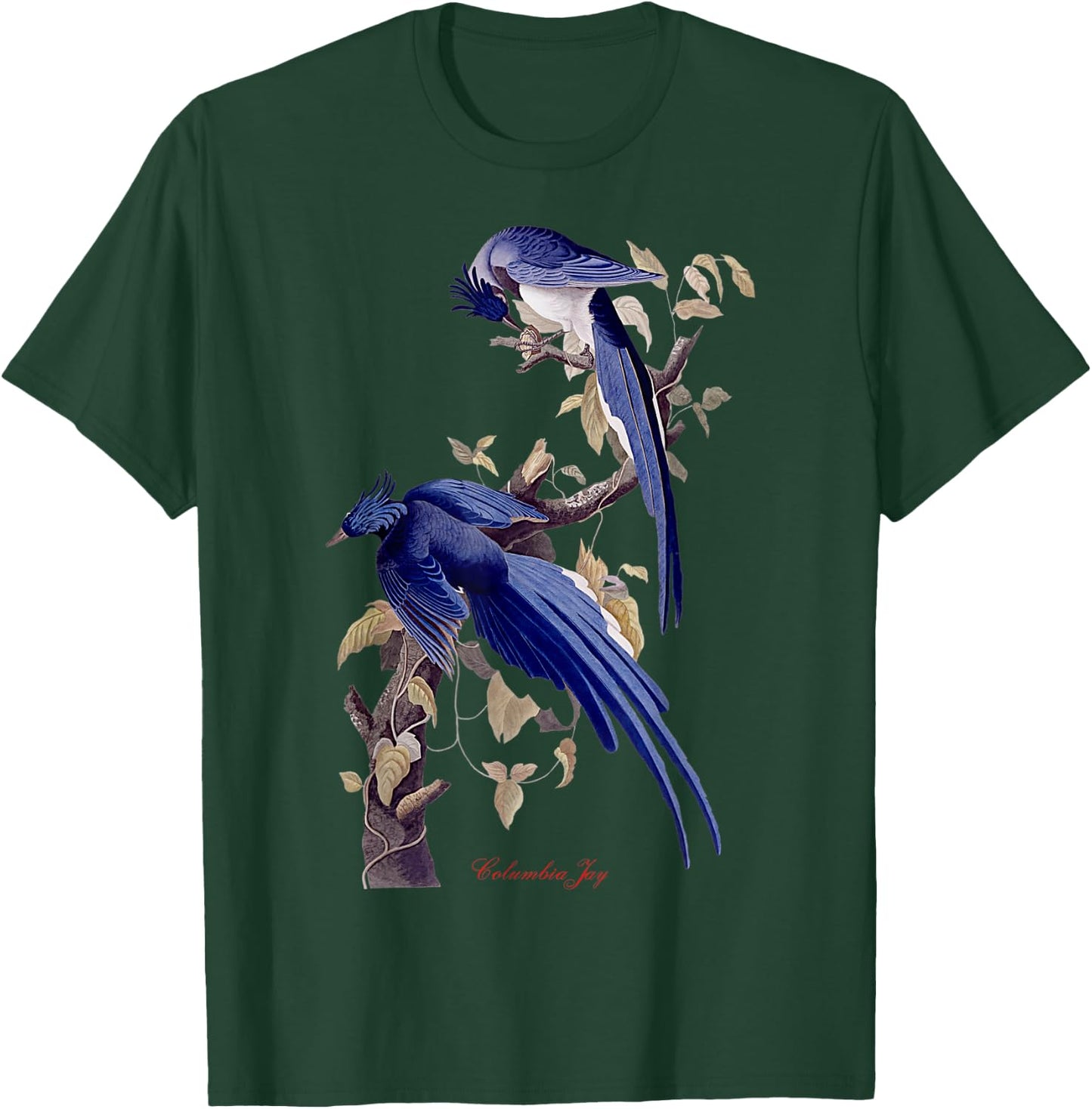 Audubon Columbia Jay North American Birds Education Nature T-Shirt - T-Shirt | Forest