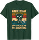 Black Cat Dont talk to me I´m counting Knitting Lover Knit T-Shirt - T-Shirt | Forest