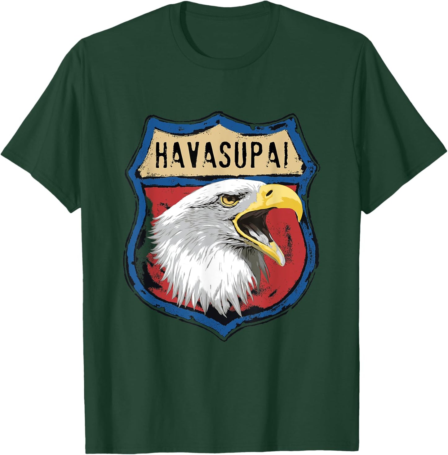 Havasupai American Indian Tribe Eagle Insterstate Badge T-Shirt - T-Shirt | Forest
