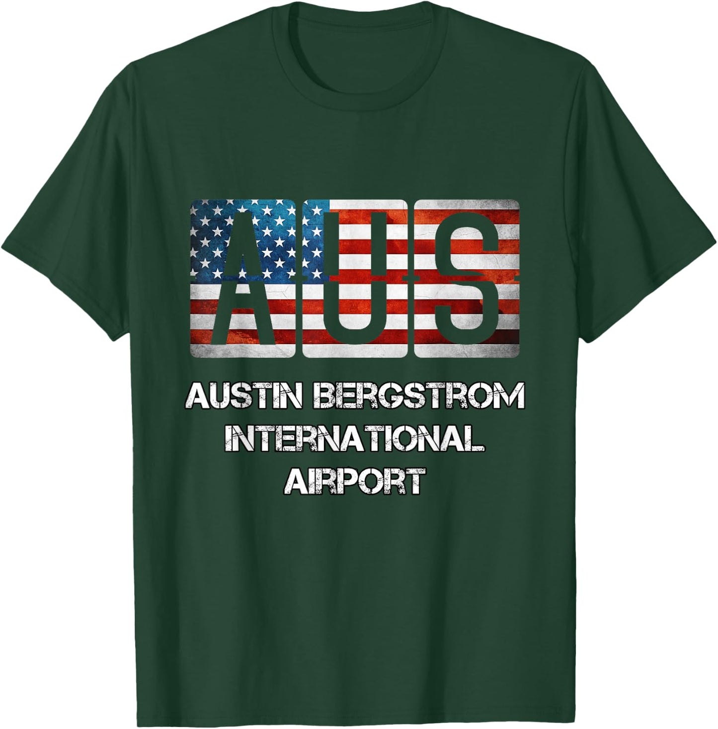AUS Austin Bergstrom Airport T-Shirt - T-Shirt | Forest