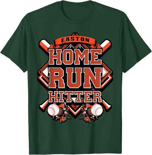 Baseball Shirt Custom Name Easton Youth Birthday Boy Gift T-Shirt - T-Shirt | Forest