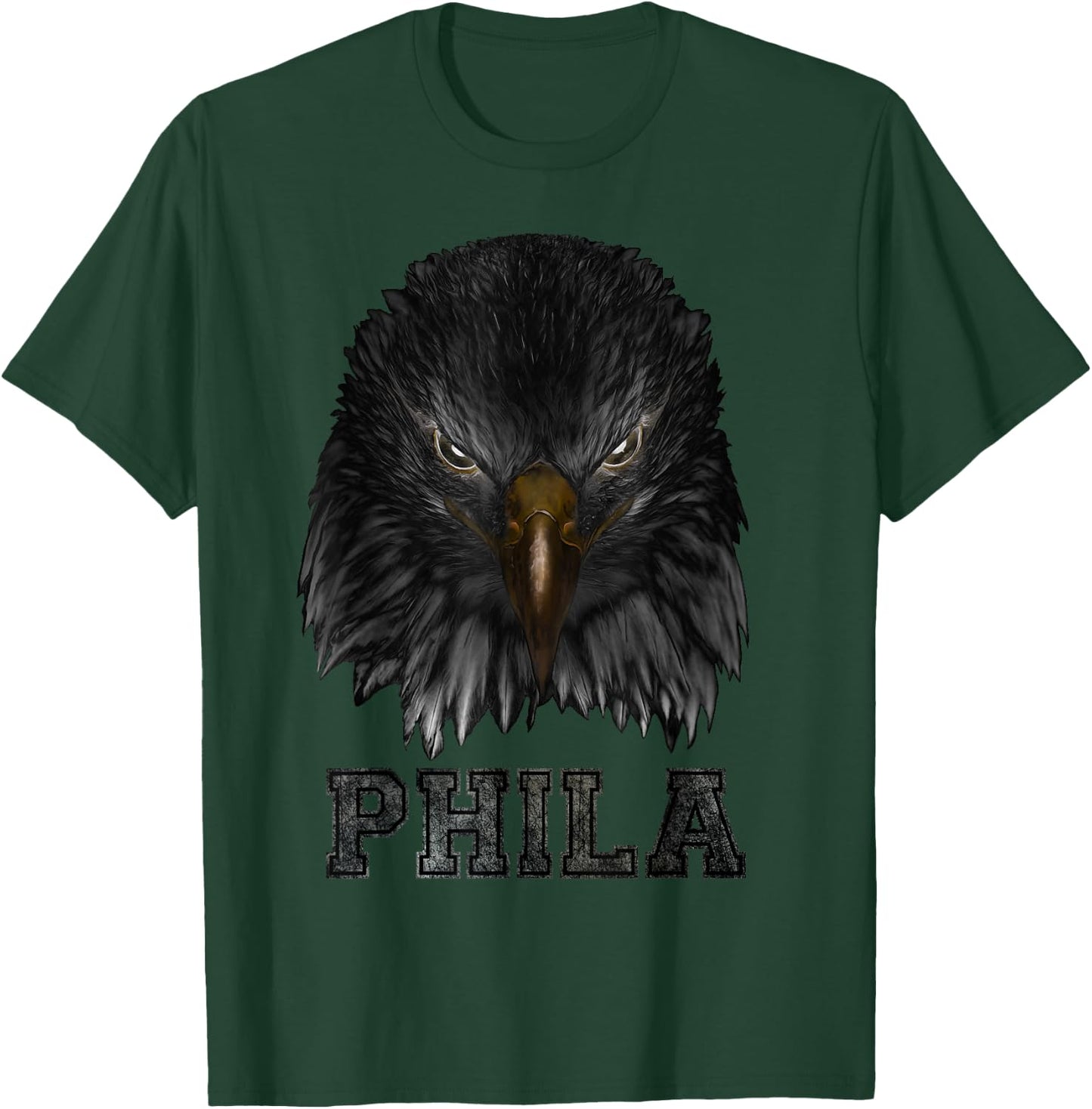 Dark Eagle Head PHILA T-Shirt - T-Shirt | Forest