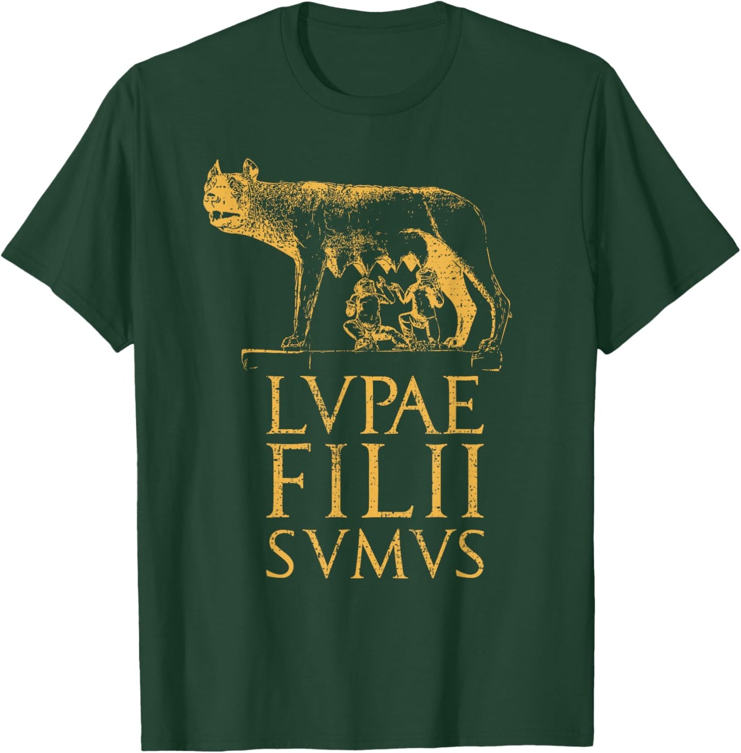 Roman Wolf Ancient Rome Roman Empire Quote T-Shirt - T-Shirt | Forest