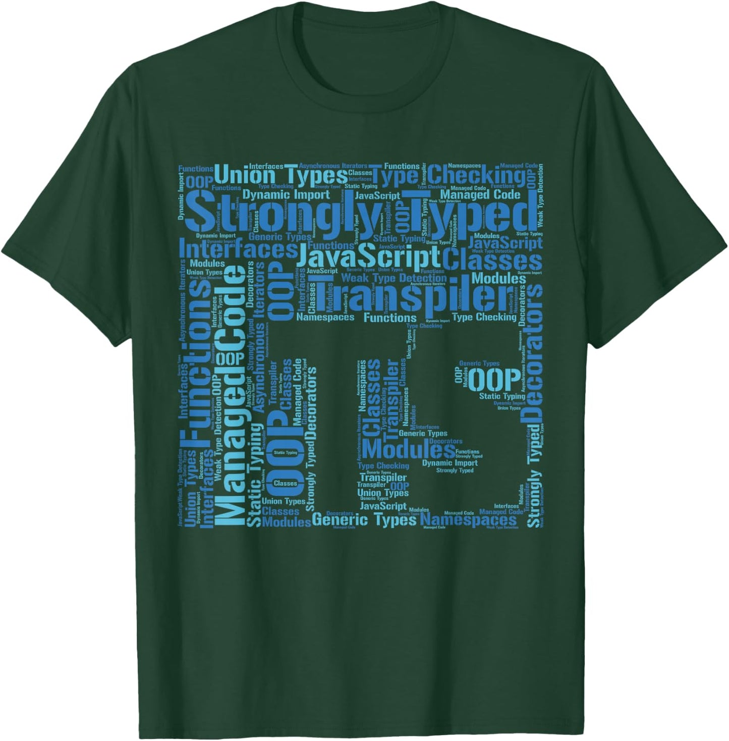 Original TypeScript Cloud | JavaScript T-Shirt - T-Shirt | Forest