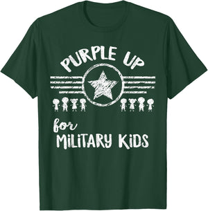 Purple Up for Military Kids Shirt Month Military Child T-Shirt - T-Shirt | Forest