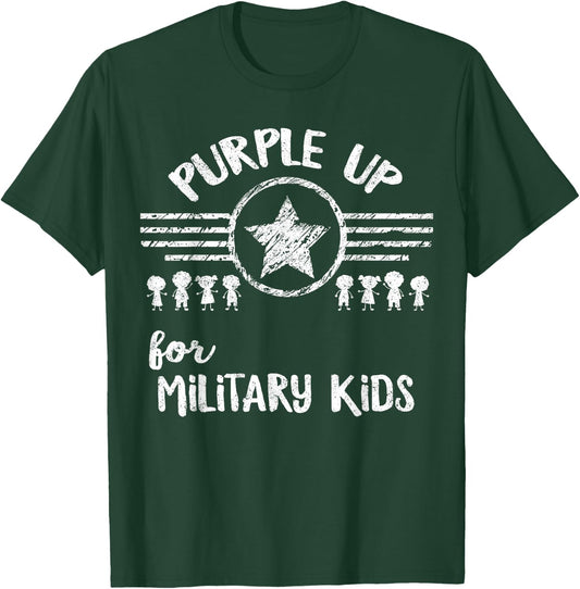 Purple Up for Military Kids Shirt Month Military Child T-Shirt - T-Shirt | Forest