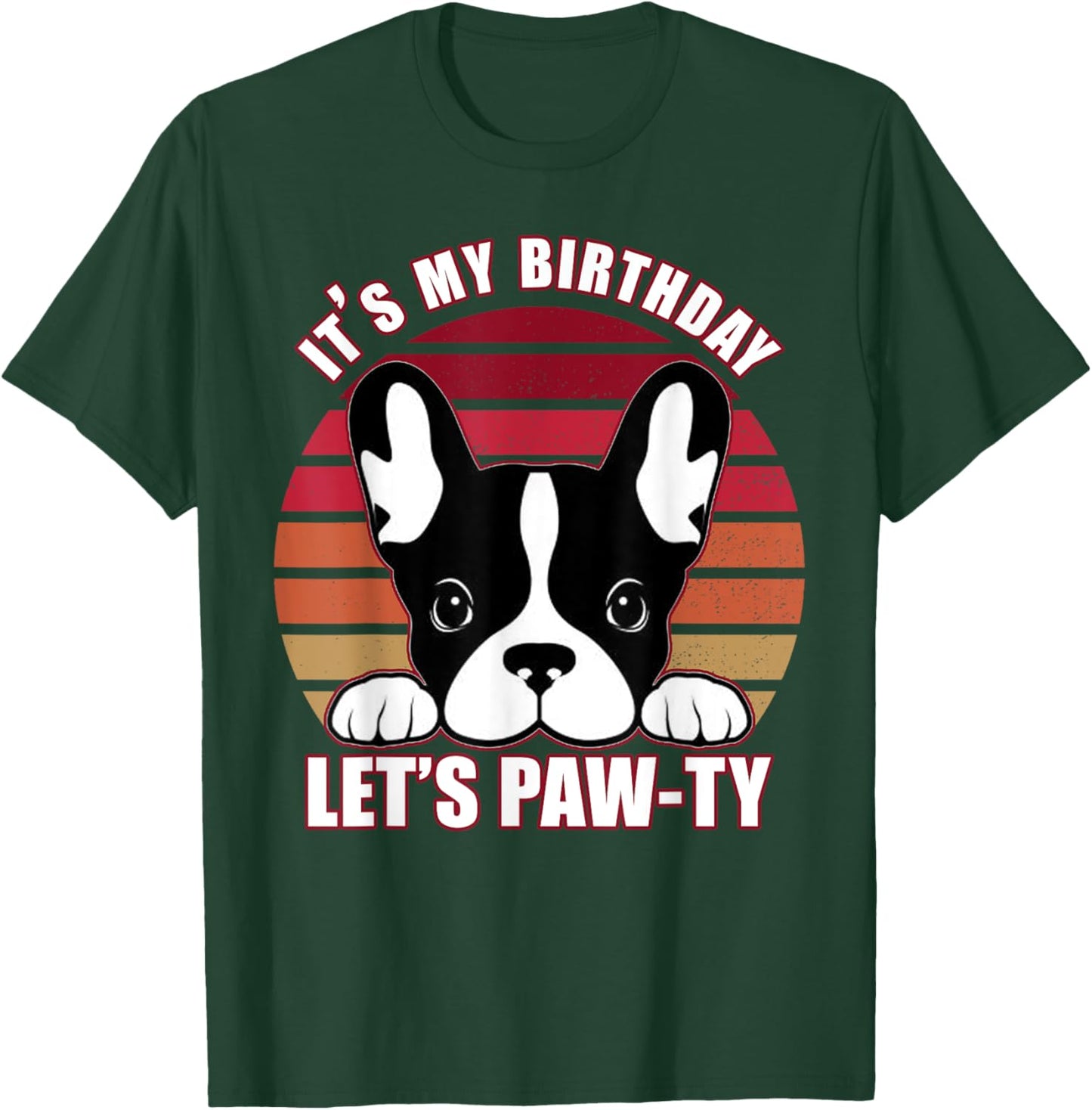 French Bulldog It's My Birthday Let's Pawty Girls T-Shirt - T-Shirt | Forest