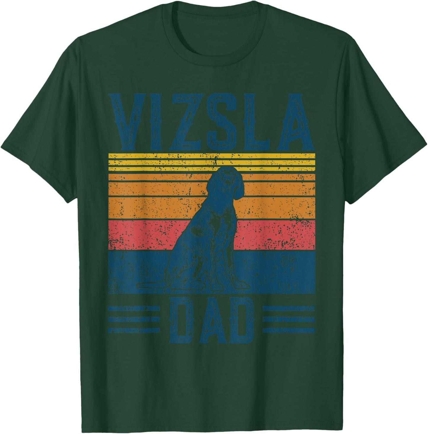 Vizsla Dad - Vintage Hungarian Vizsla Papa T-Shirt - T-Shirt | Forest