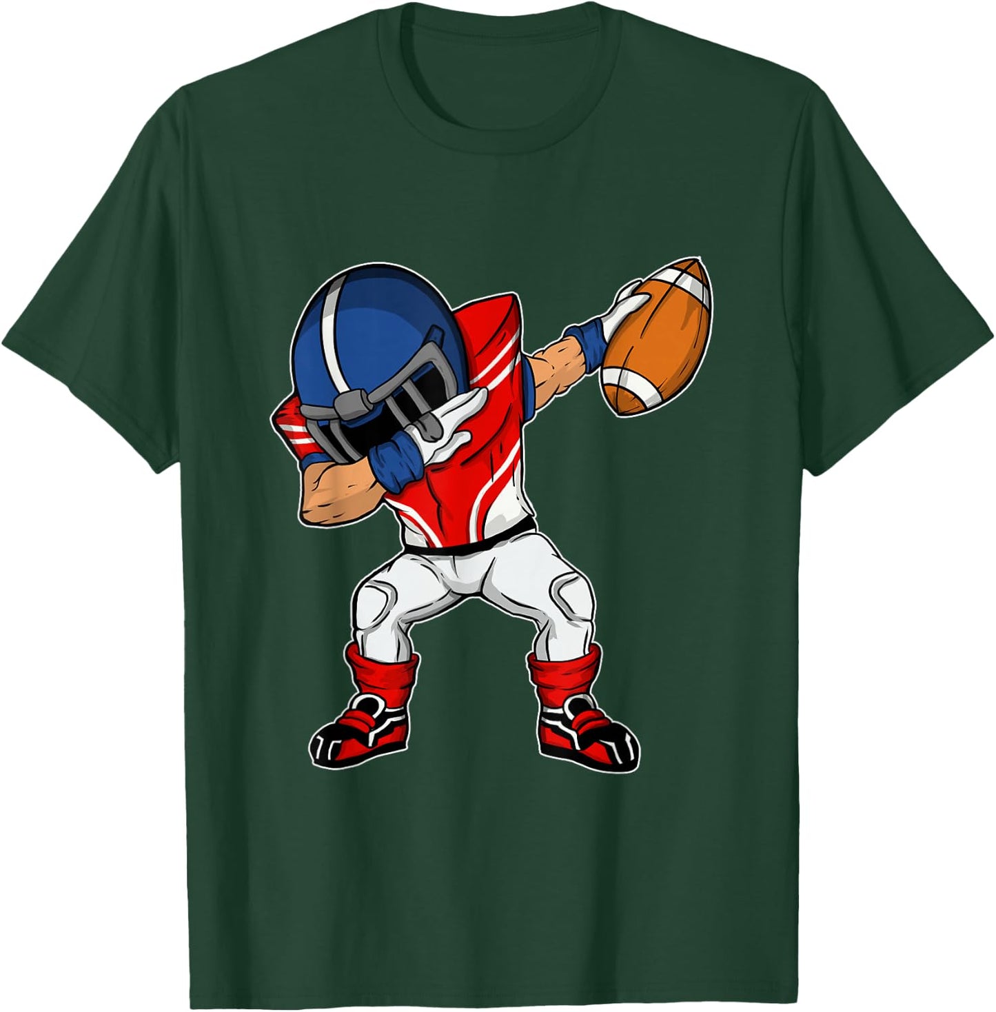 Dabbing Football Player - American Football Season Dab Dance T-Shirt - T-Shirt | Forest
