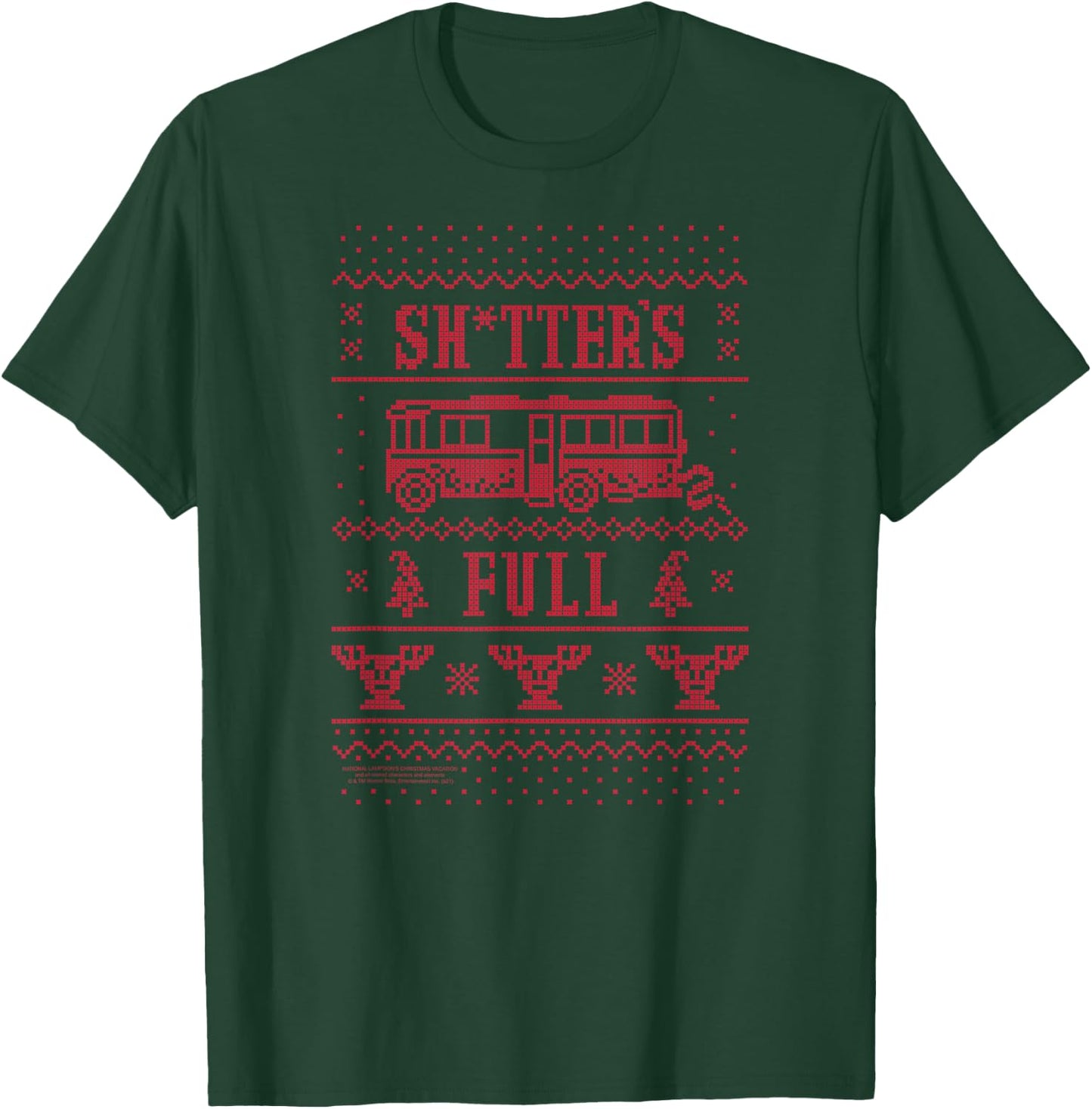 Christmas Vacation Full RV Sweater Print Holiday Movie T-Shirt - T-Shirt | Forest