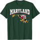 US Citizen Proud America State Flag Land Map Maryland T-Shirt - T-Shirt | Forest