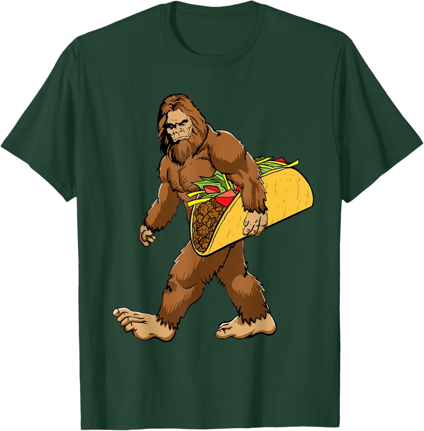 Bigfoot Taco Mexico Men Kids Sasquatch Believe Cinco De Mayo T-Shirt - T-Shirt | Forest