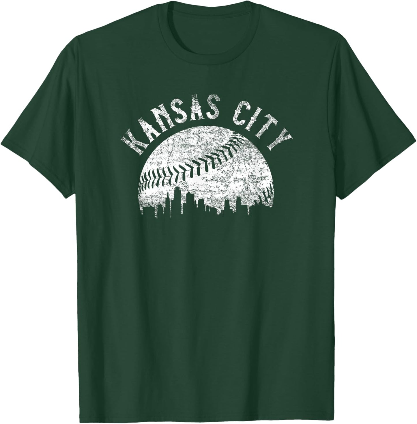Vintage Kansas City Missouri Skyline Apparel T-Shirt - T-Shirt | Forest