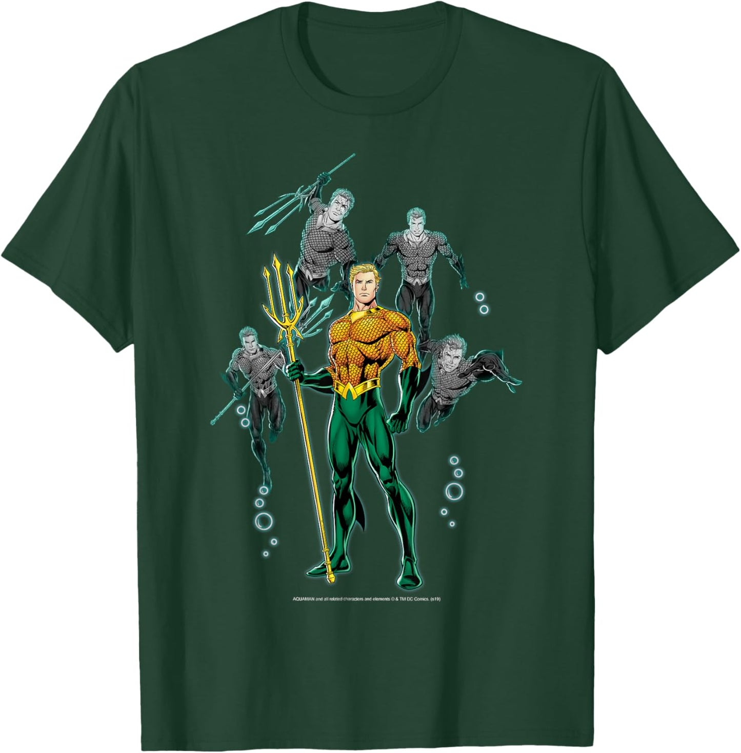 DC Comics Aquaman Poses Vintage Poster T-Shirt - T-Shirt | Forest