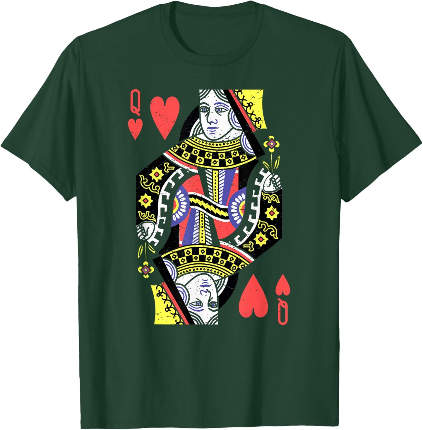 Queen of Hearts Playing Card Halloween Costume Valentine's T-Shirt - T-Shirt | Forest