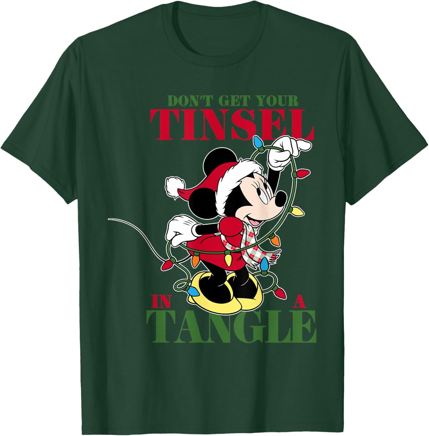 Disney - Holiday Minnie Tangled Tinsel T-Shirt - T-Shirt | Forest