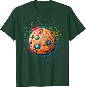 Baking Baker Men Woman Colorful Watercolor Cookie T-Shirt - T-Shirt | Forest