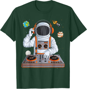 DJ Astronaut Techno Music Lover Outer Space Spaceman Men T-Shirt - T-Shirt | Forest