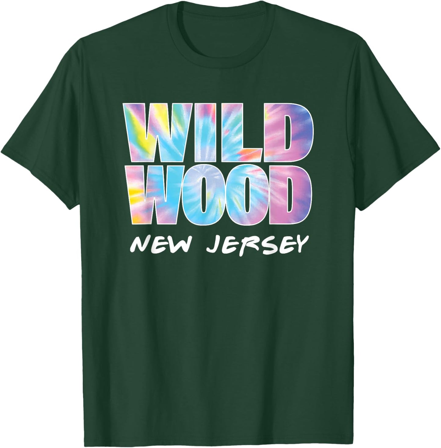 Tie Dye Wildwood New Jersey Souvenir for kids boys & girls T-Shirt - T-Shirt | Forest