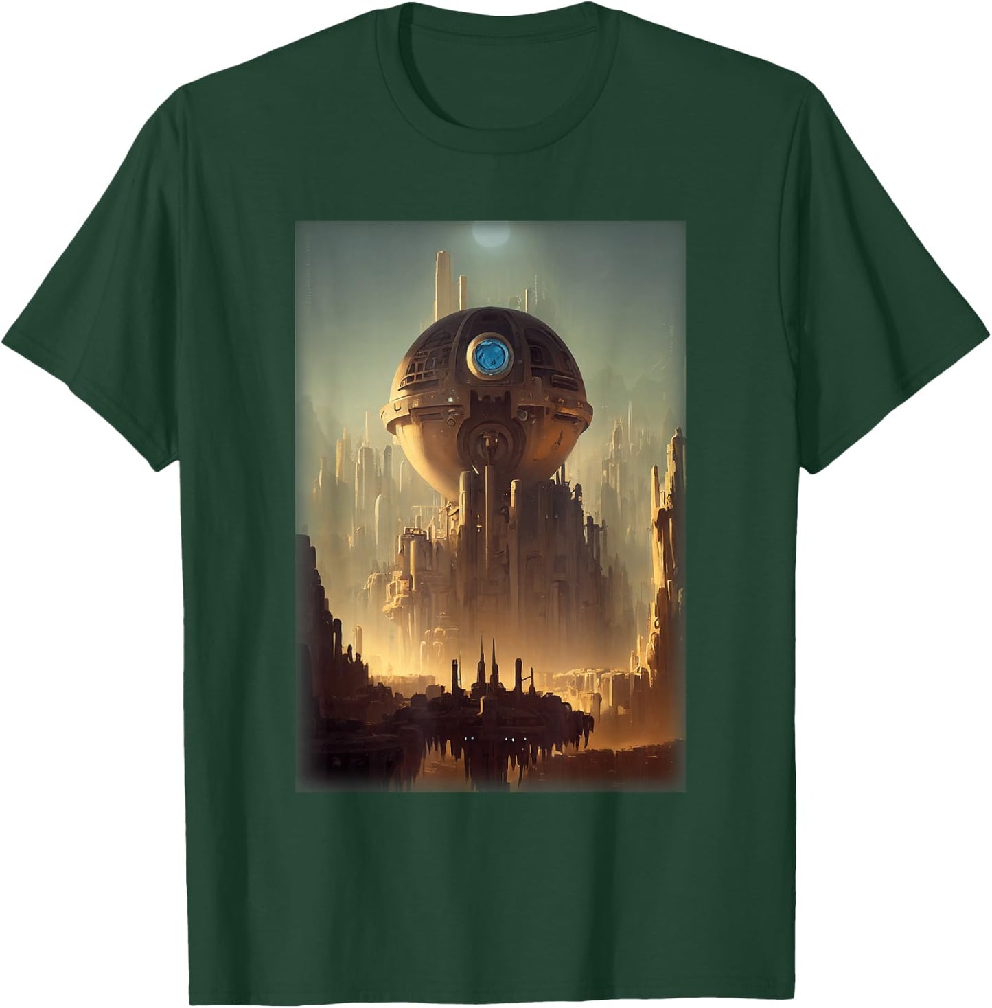 Fantasy Sci-Fi Environment Mechanical Sun Doomsday T-Shirt - T-Shirt | Forest