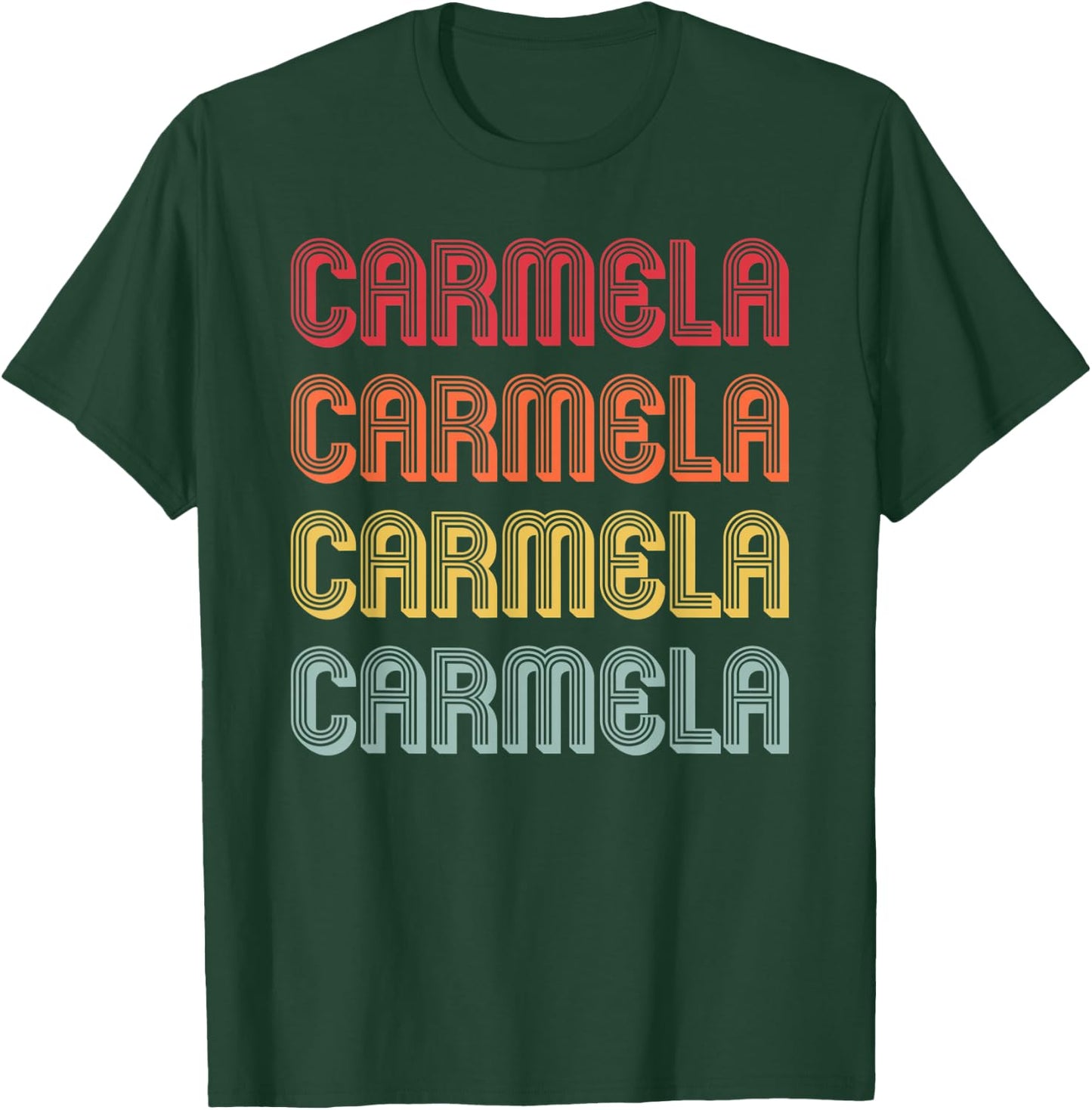 CARMELA Gift Name Personalized Retro Vintage 80/90s Birthday T-Shirt - T-Shirt | Forest