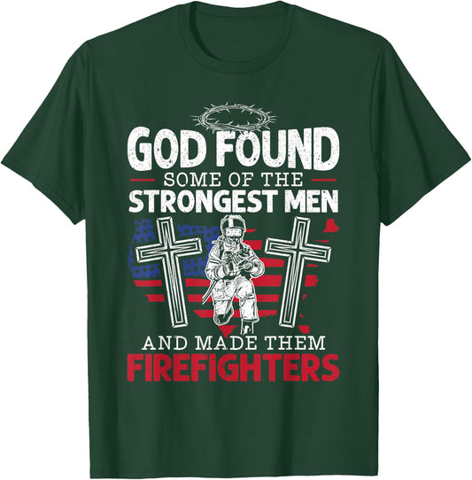 Christian Firefighter Fire Department Fire Service T-Shirt - T-Shirt | Forest