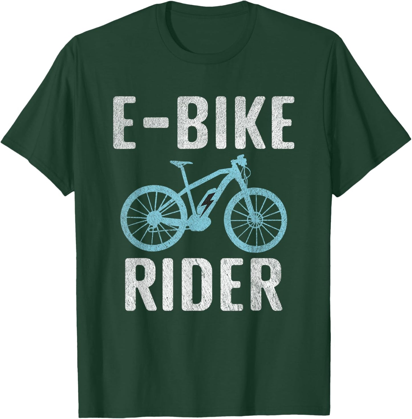 E Bike Rider E Biking Electric Bike Bicycle T-Shirt - T-Shirt | Forest