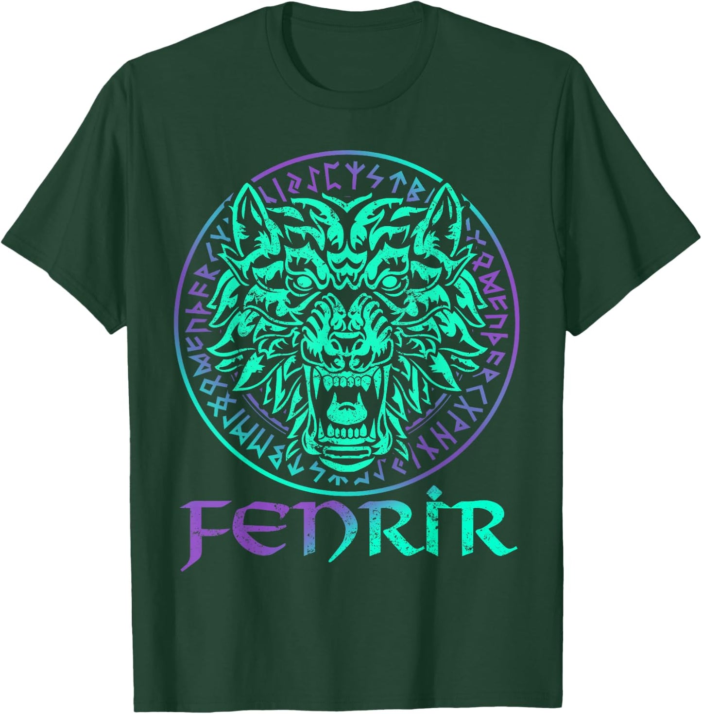 Fenrir Wolf Vargr Viking Norse Mythology Warg Myth Animal T-Shirt - T-Shirt | Forest