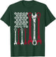Patriotic Mechanic Wrench American Flag T-Shirt - T-Shirt | Forest